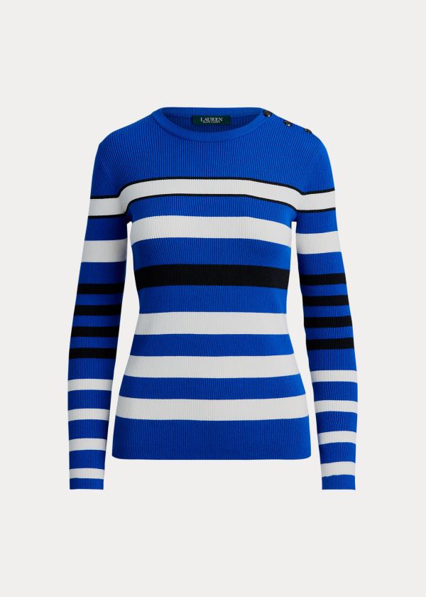 Women's Ralph Lauren Ribbed Cotton-Blend Sweater | 042693ZSL